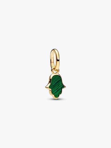 Grüner Hand der Fatima Mini-Charm-Anhänger