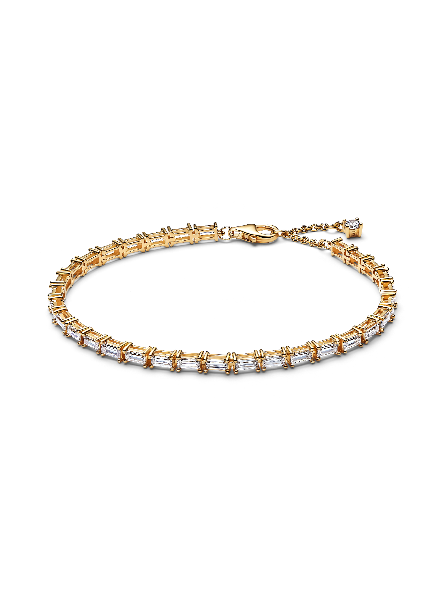 Funkelndes Baguette Tennisarmband