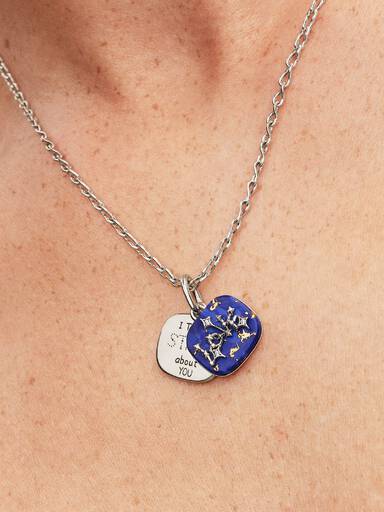 Himmelblaues Liebe-Sternbild Doppelter Charm-Anhänger