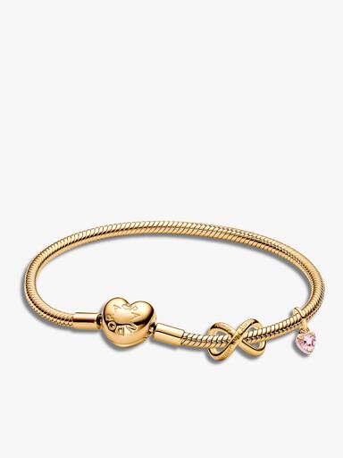 Vergoldetes Armband Set mit Unendlichkeits-Charm