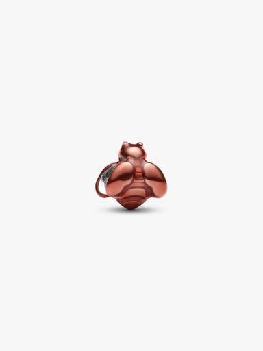 Orangefarbene Biene Mini-Charm