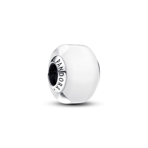 Weißes Murano-Glas Mini-Charm