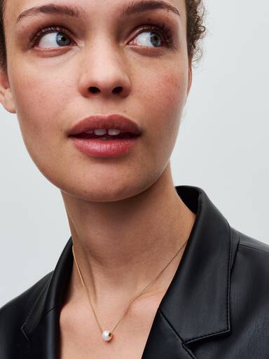 Behandelte Süßwasserzuchtperle Collier-Halskette