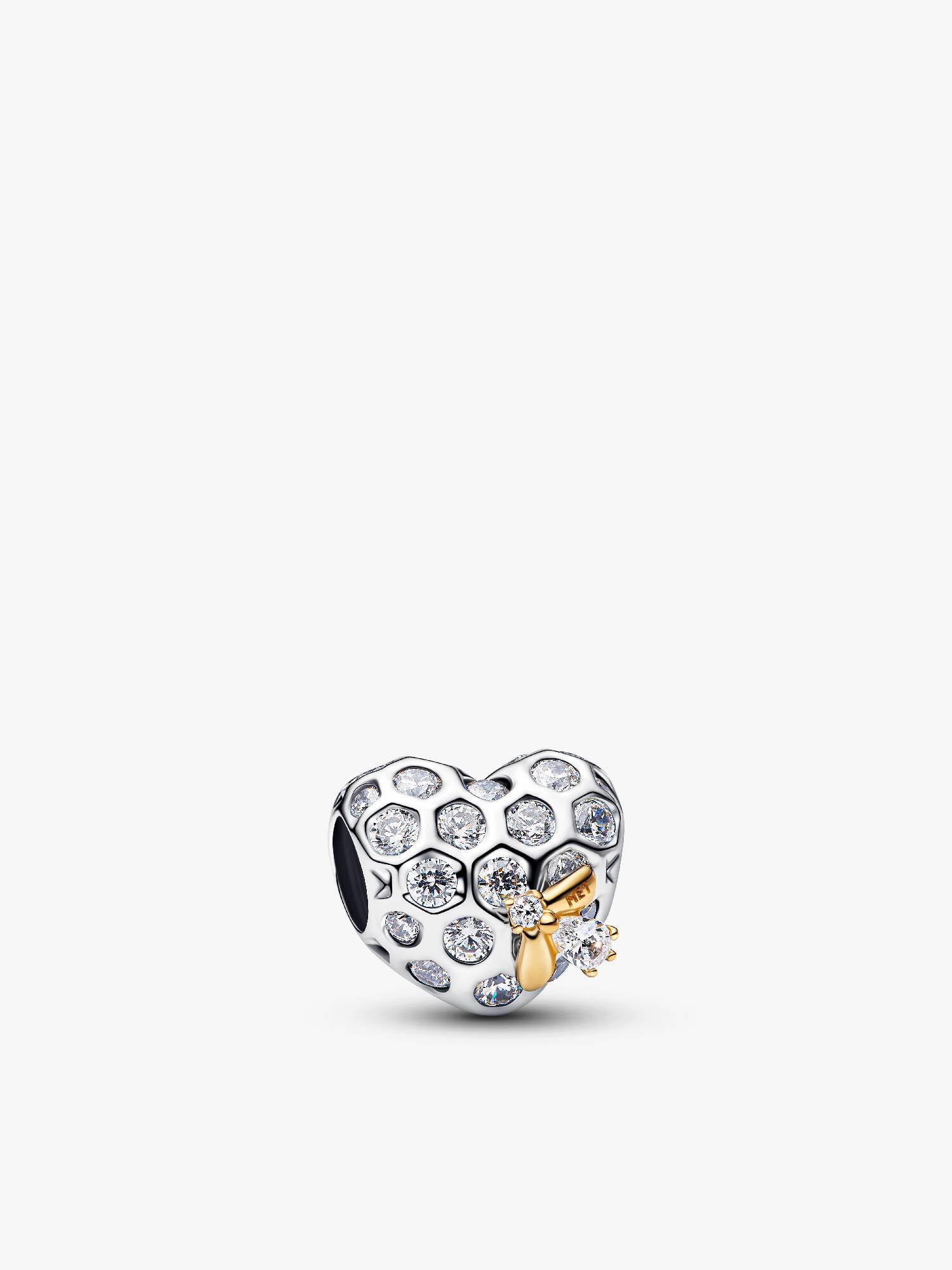 Bridgerton Bienenwabe & Biene Herz Charm