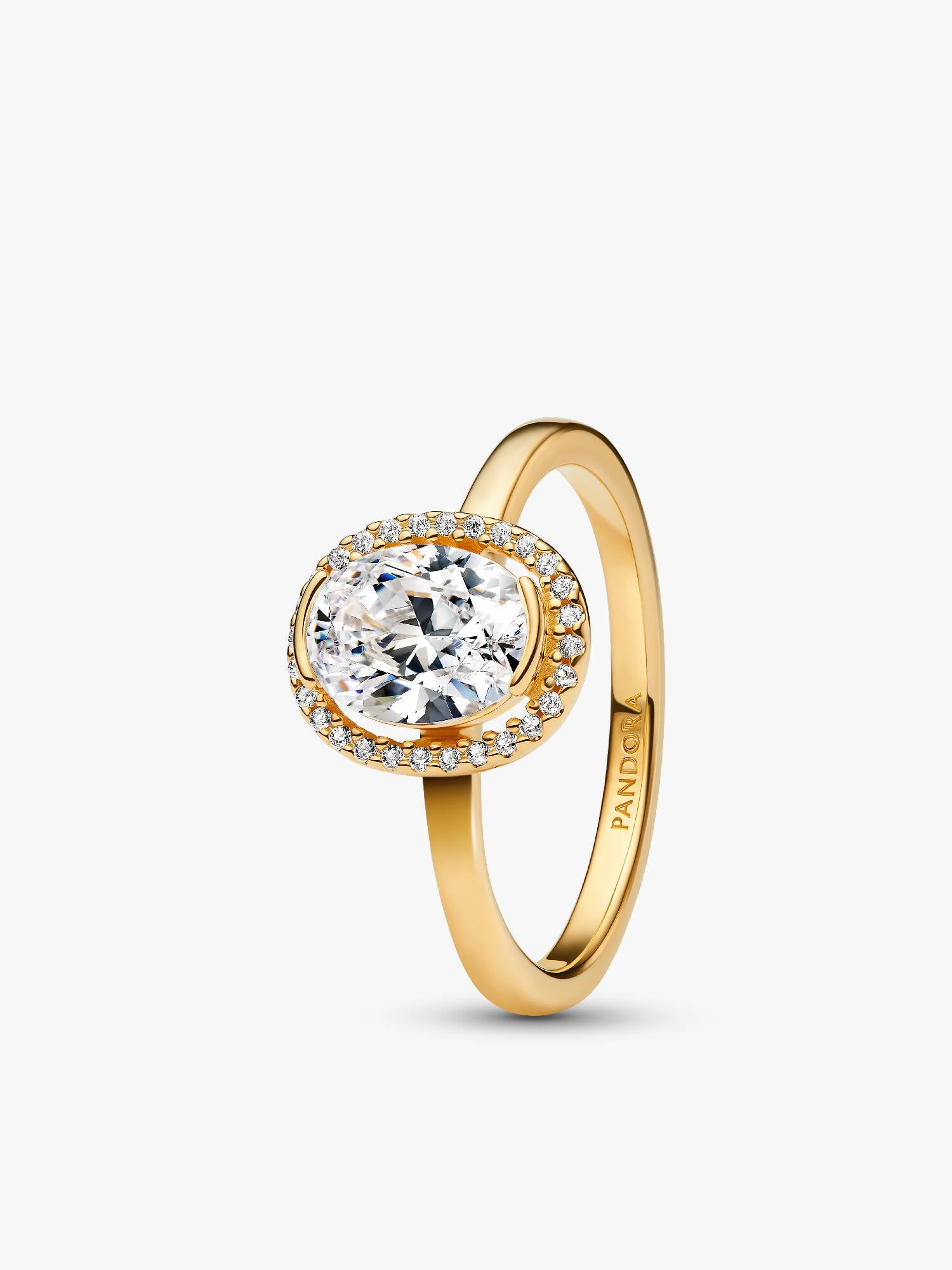 Ovaler Funkelnder Strahlenkranz Ring