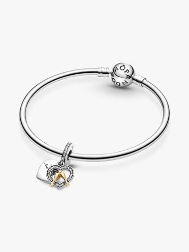 Zweifarbiger Jahrestag Charm-Anhänger