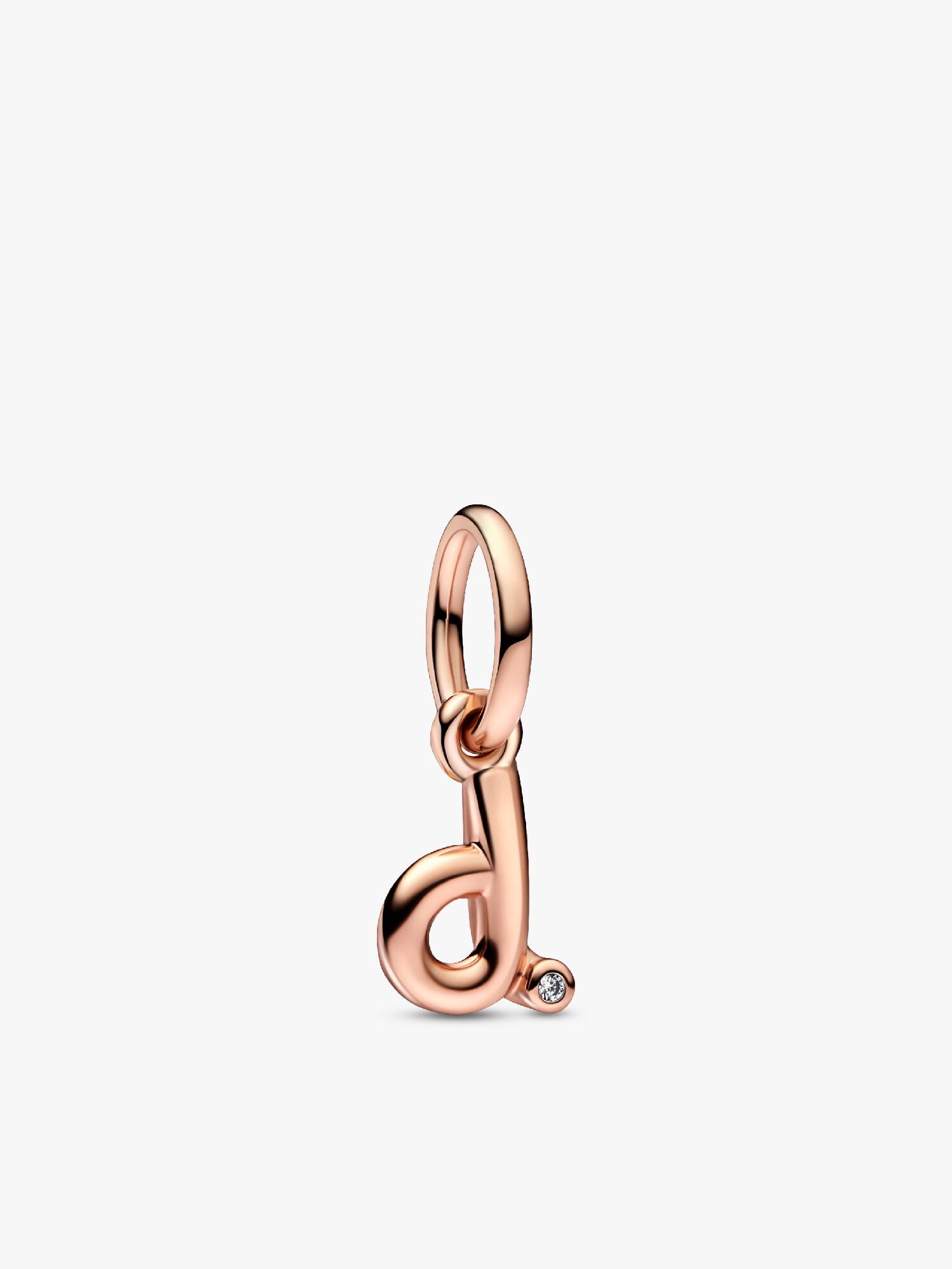 Buchstabe d Handschrift Charm-Anhänger