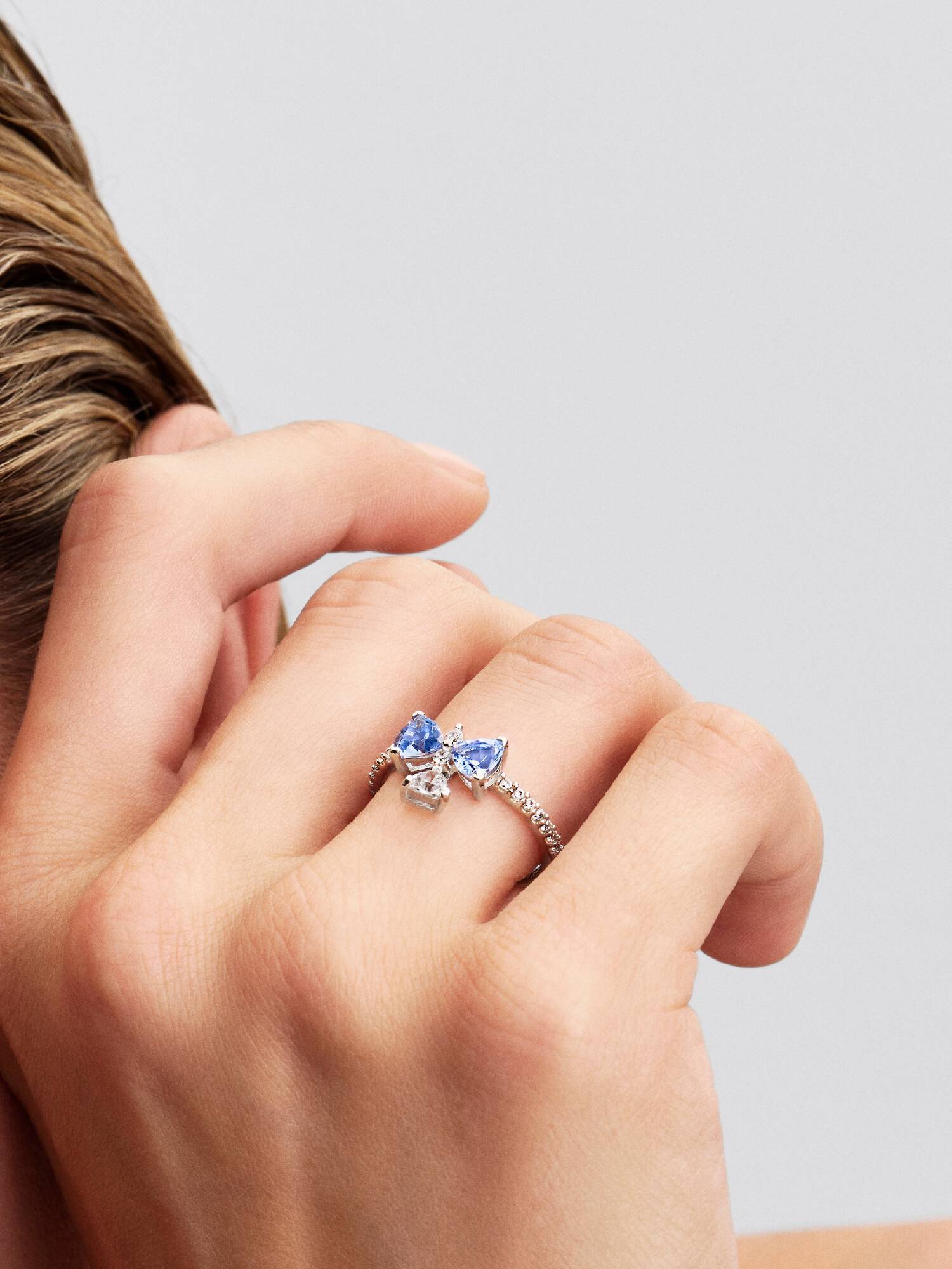 Bridgerton Blaue Schleife Ring