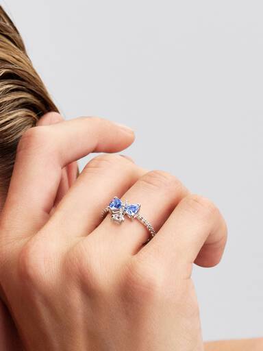 Bridgerton Blaue Schleife Ring
