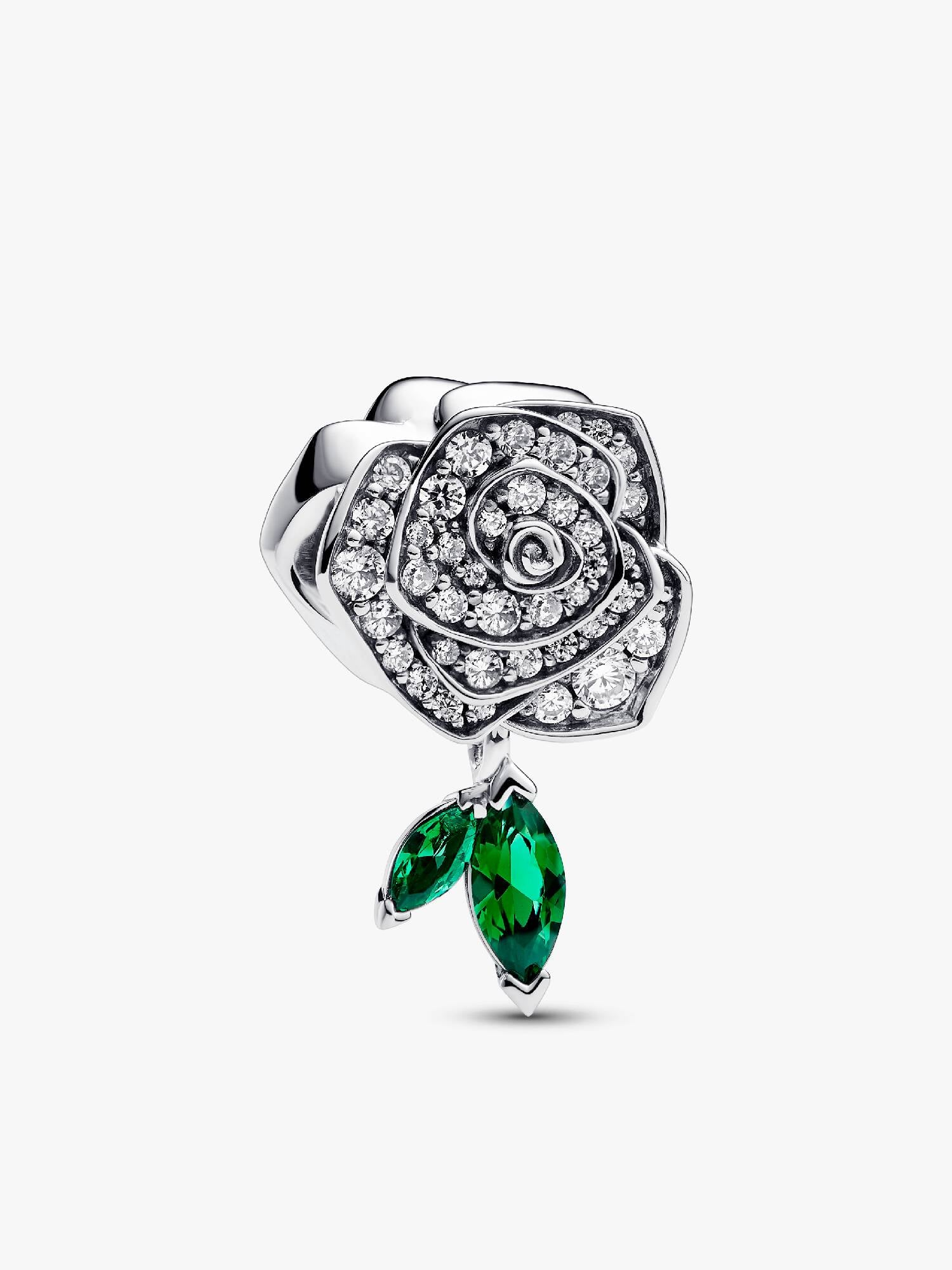 Funkelnde Blühende Rose Charm