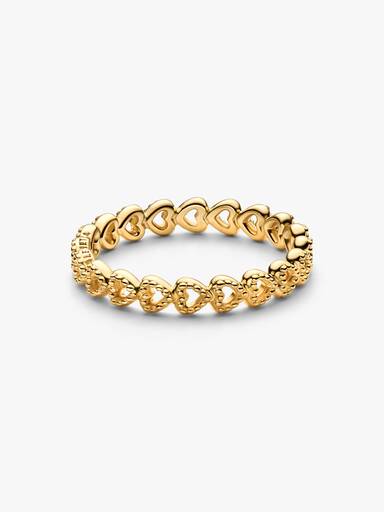 Gereihte Herzen Ring
