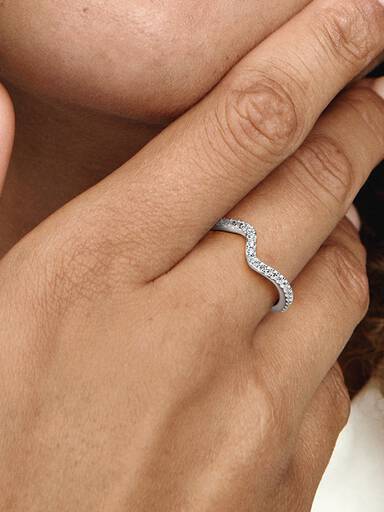 Funkelnde Welle Ring