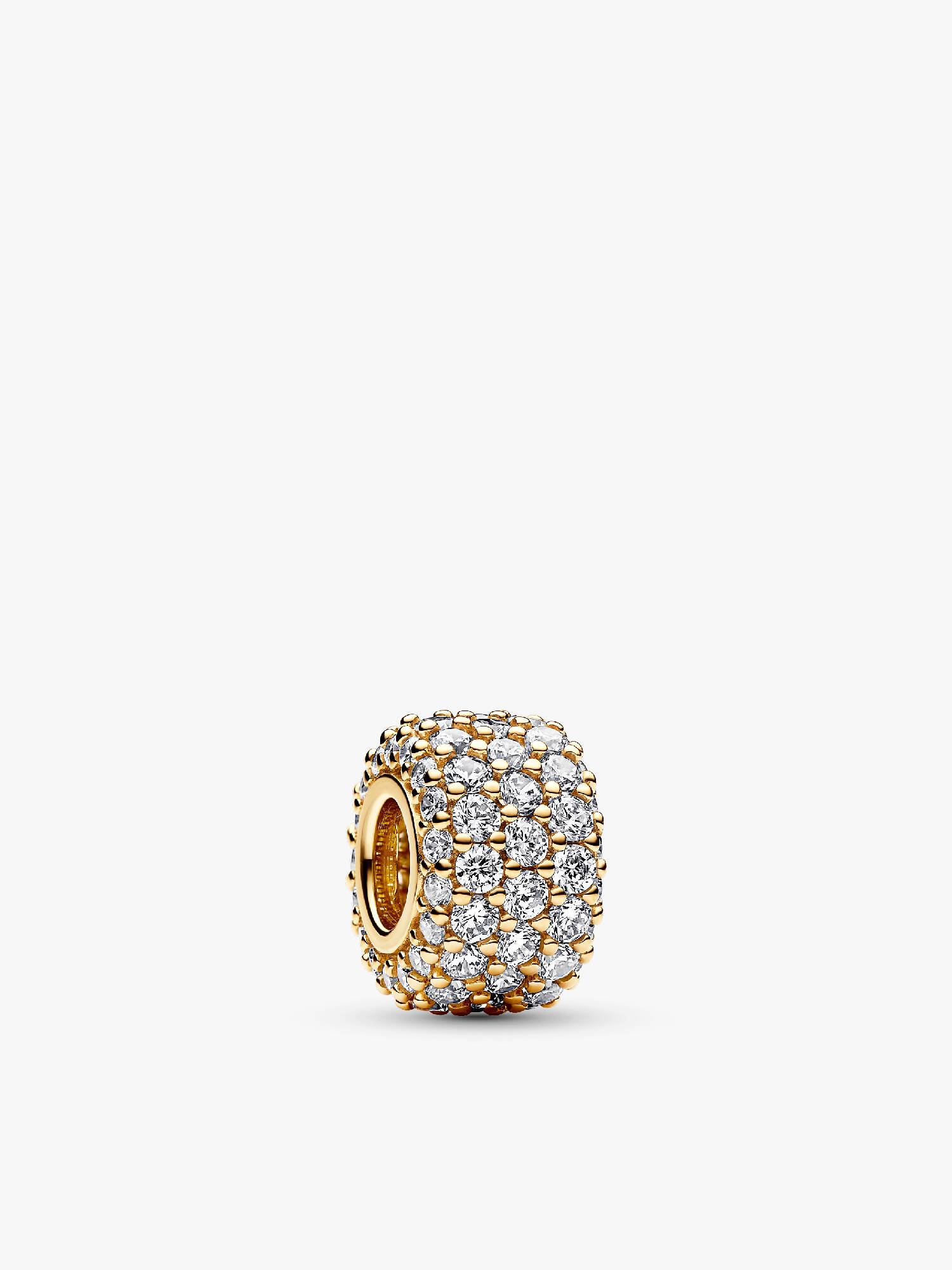 Funkelndes Dreireihiges Pavé-Charm
