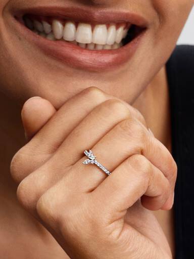 Glitzernder Schmetterling Ring