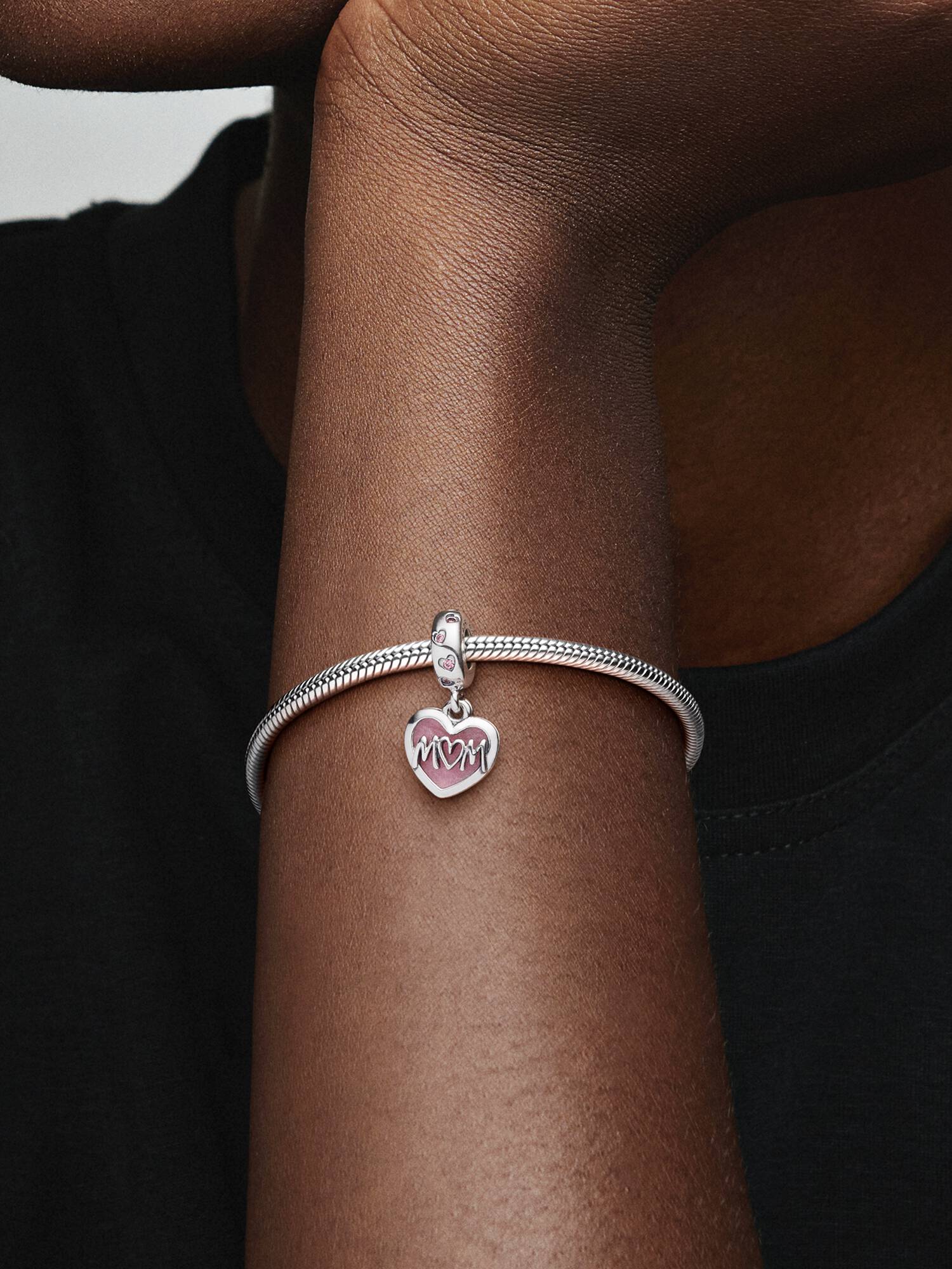 Mum Inschrift Herz Charm-Anhänger