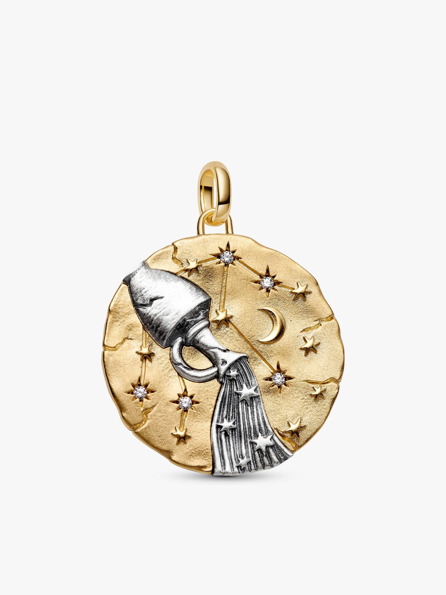 Sternzeichen Wassermann Großes Medaillon-Charm