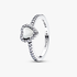 Erhabenes Weißes Herz Ring Erhabenes Weißes Herz Ring