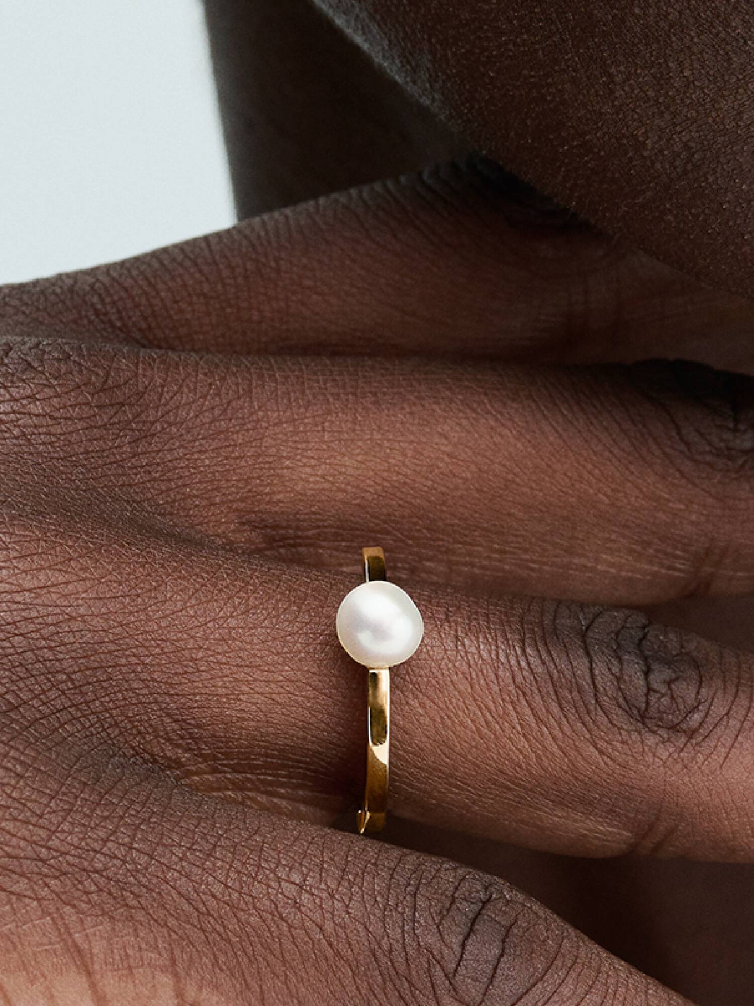 Behandelte Süßwasserzuchtperle Ring