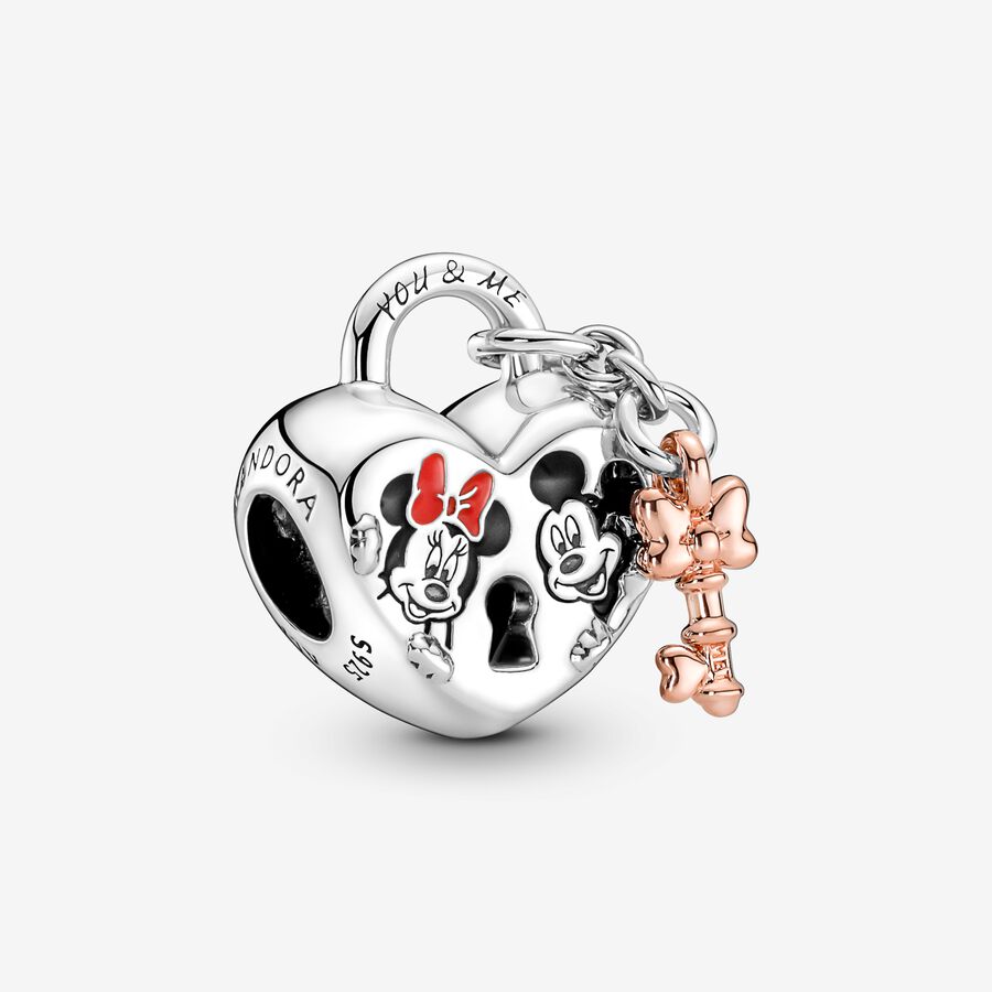Disney Micky Maus & Minnie Maus Vorhängeschloss Charm image number 0