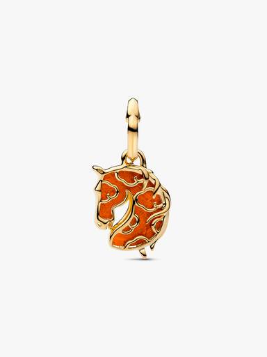 Rotes Feuerpferd Murano-Glas Charm-Anhänger