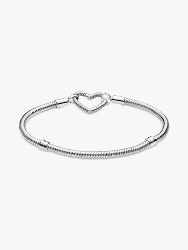 Pandora Moments Herzverschluss Schlangen-Gliederarmband
