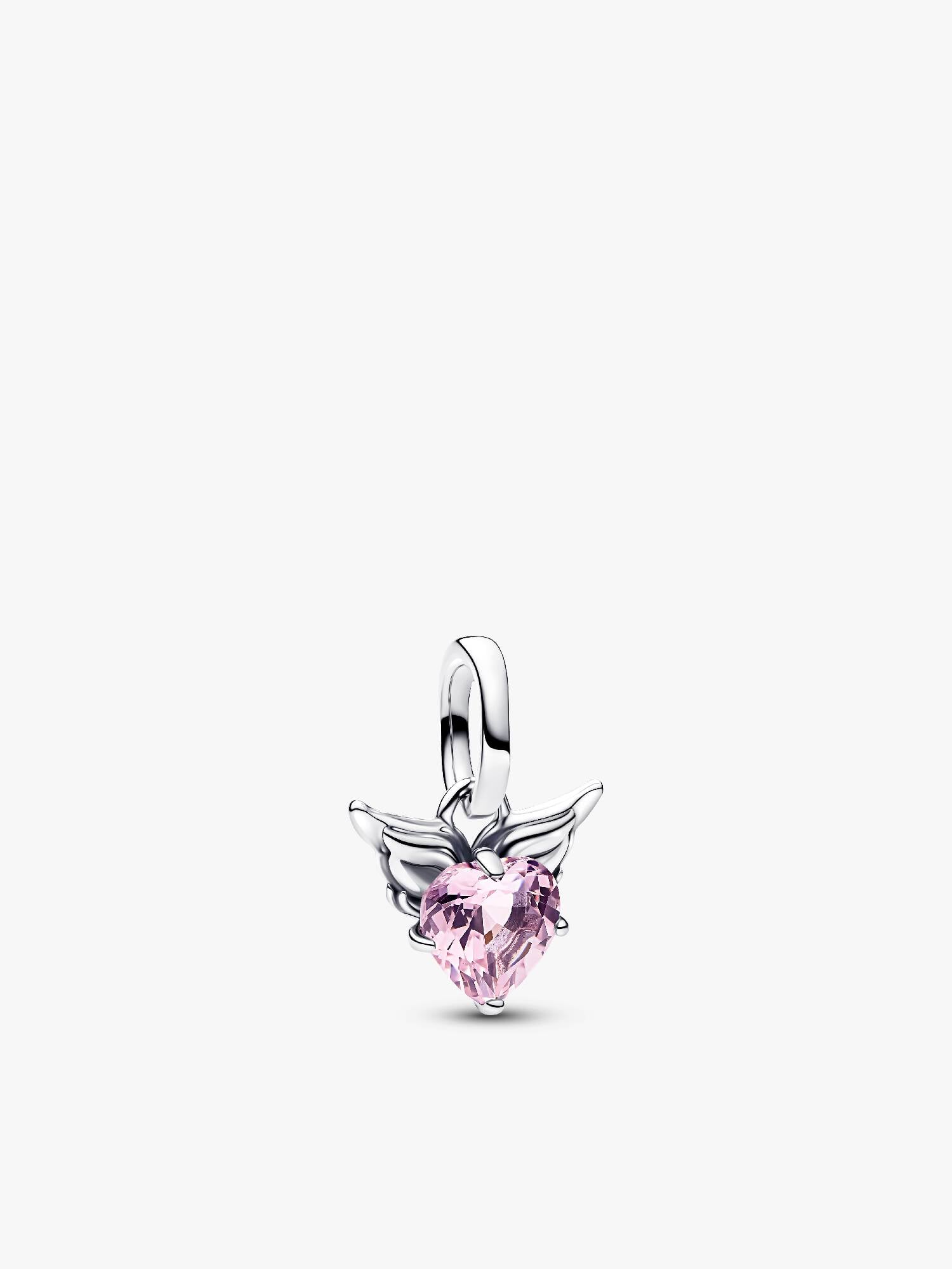 Geflügeltes Herz Mini-Charm-Anhänger