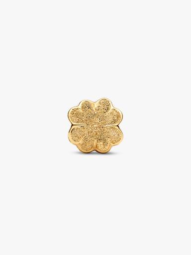 Strukturiertes Kleeblatt Mini-Charm