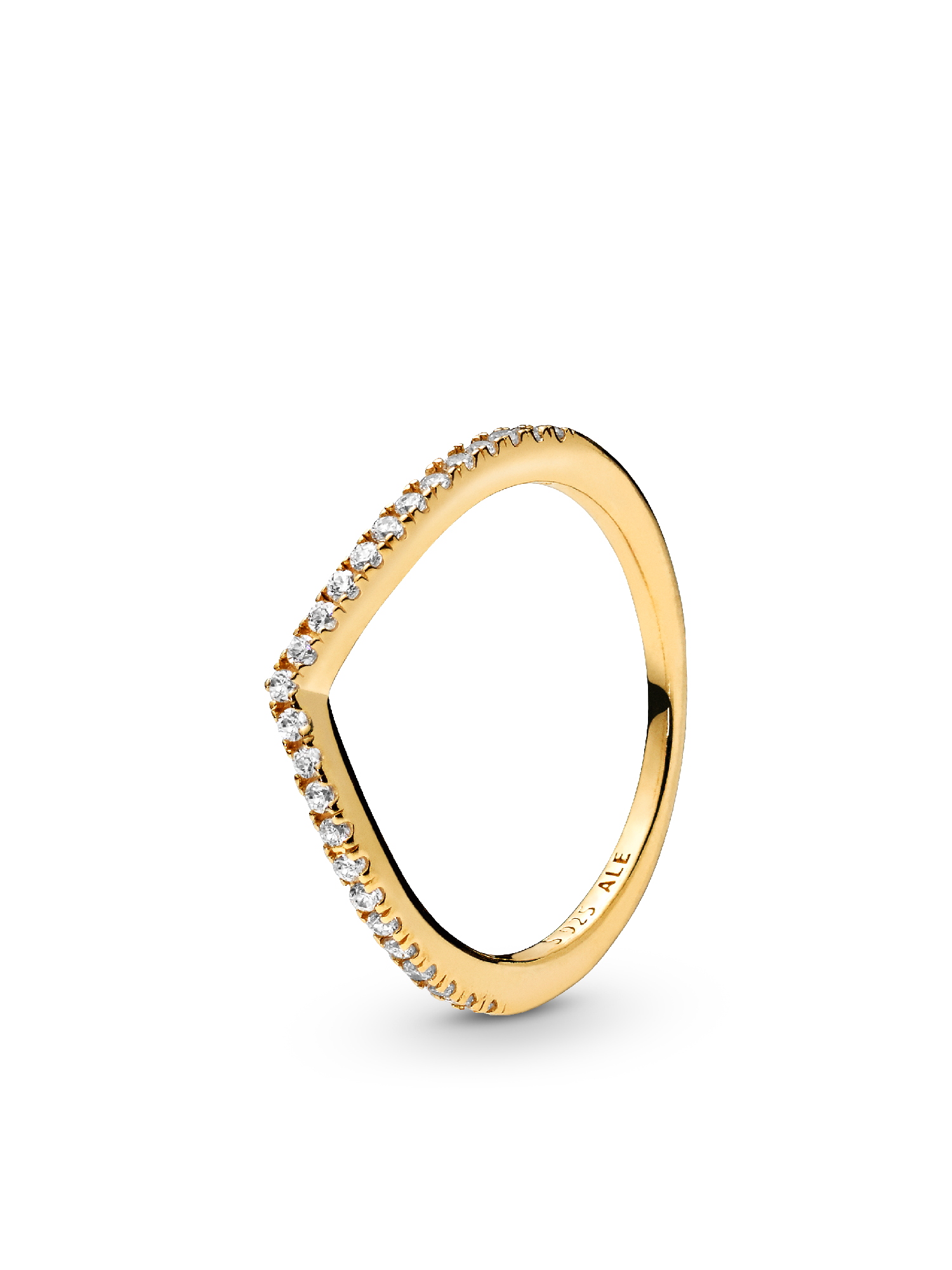 Funkelnder Wishbone Ring