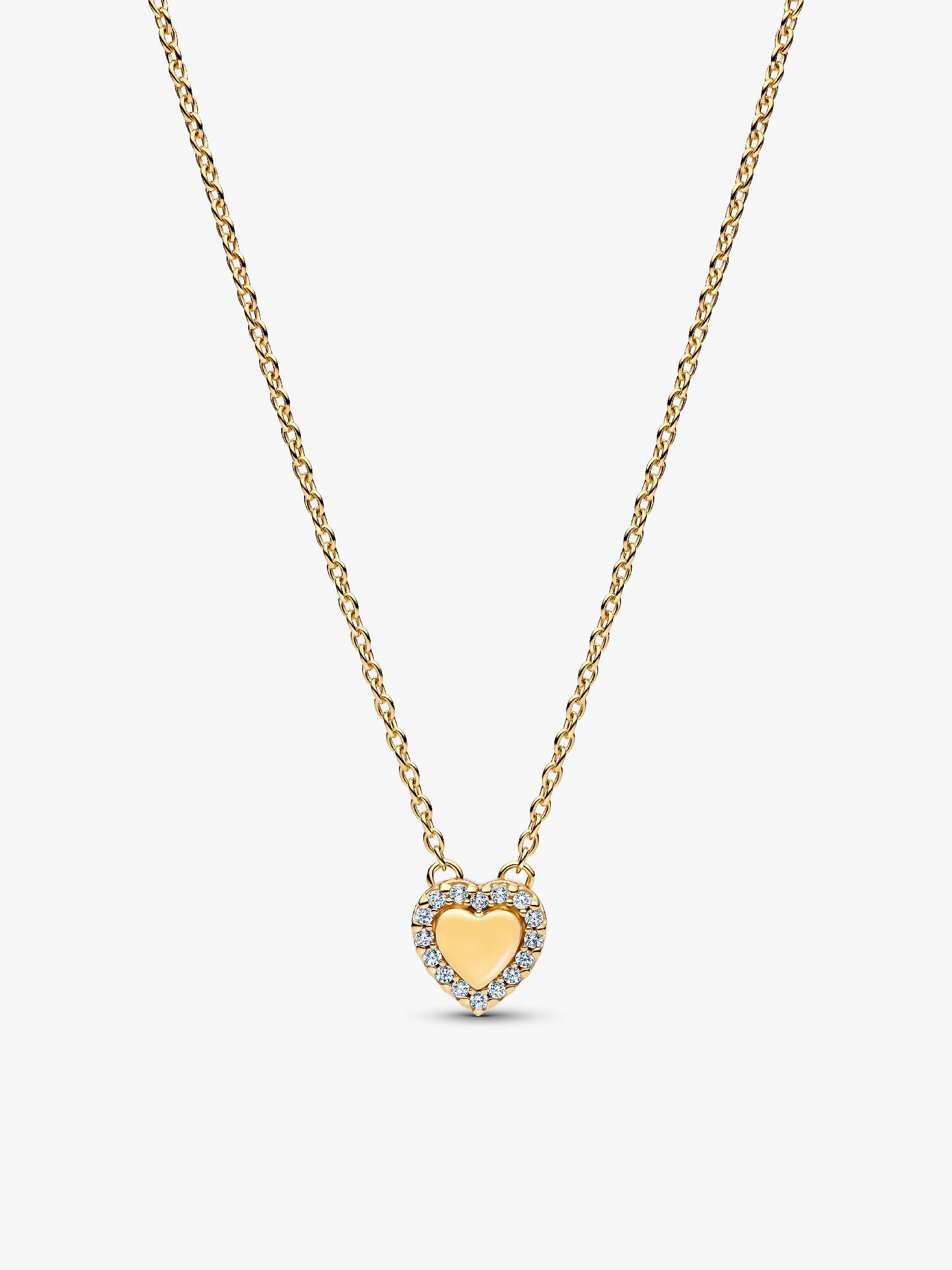 Gravierbares Herz Strahlenkranz Collier-Halskette