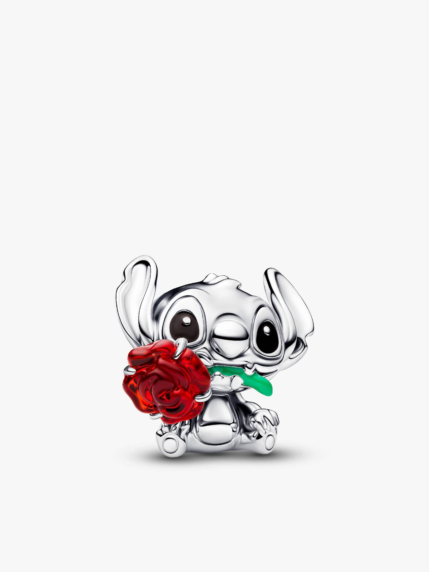 Disney Stitch Rose Murano-Glas-Charm