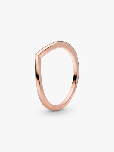 Polierter Wishbone-Ring