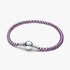 Lilafarbene Kordel Kastenkette Armband Lilafarbene Kordel Kastenkette Armband