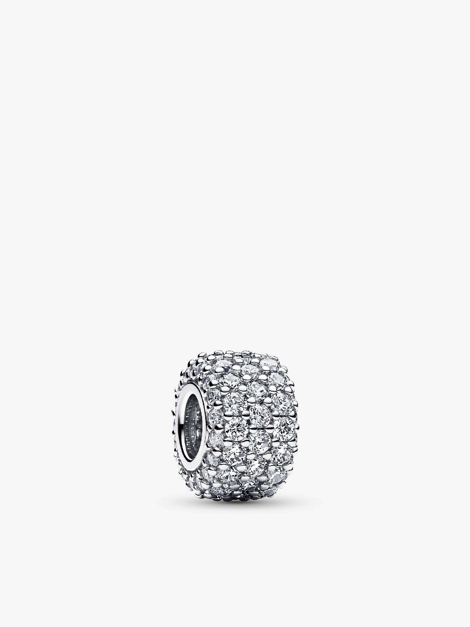 Funkelndes Dreireihiges Pavé-Charm