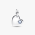 Gravierbares Herz Aquablauer Stein Charm-Anhänger Gravierbares Herz Aquablauer Stein Charm-Anhänger