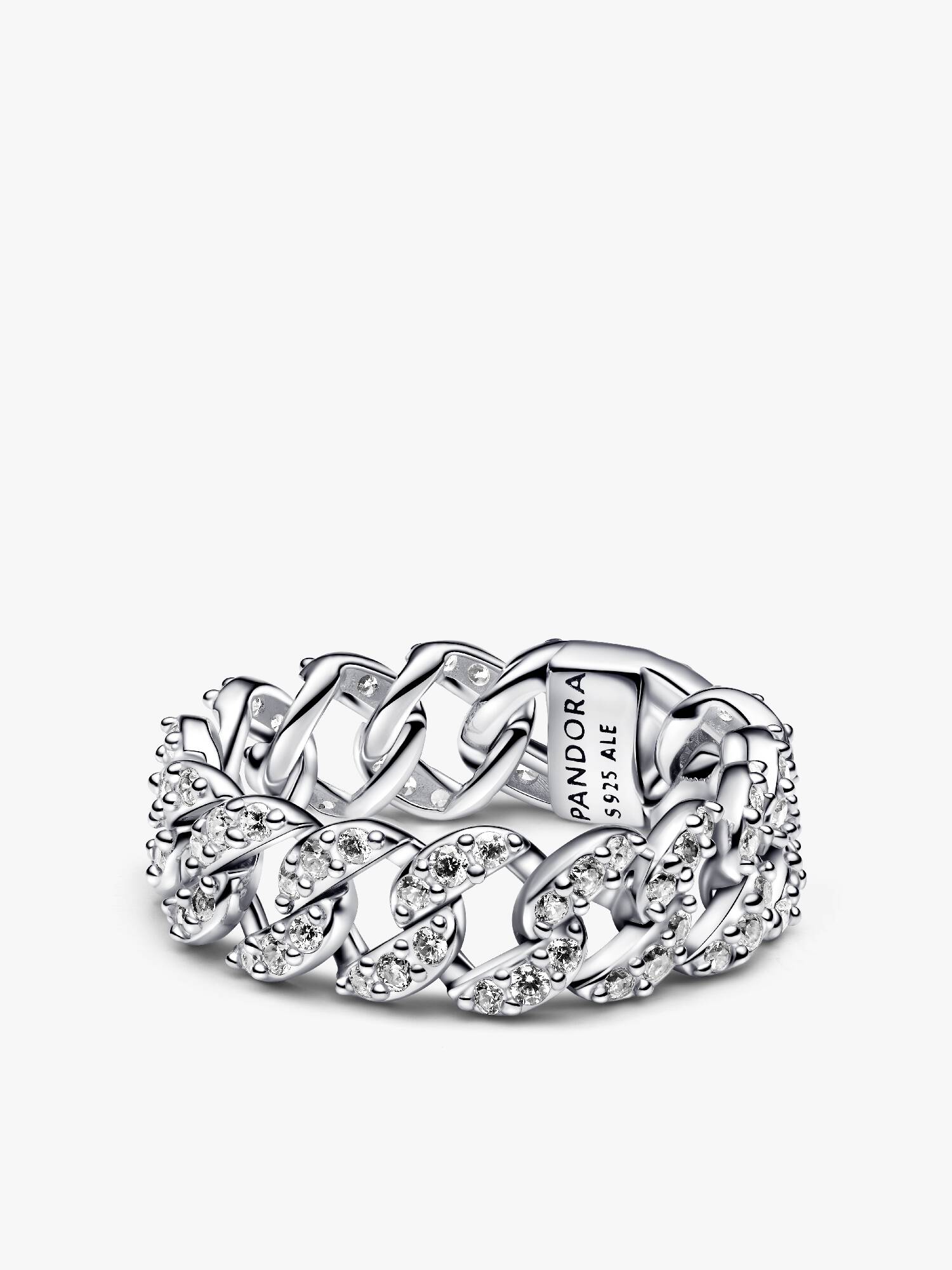 Pavé Cuban Ketten-Ring