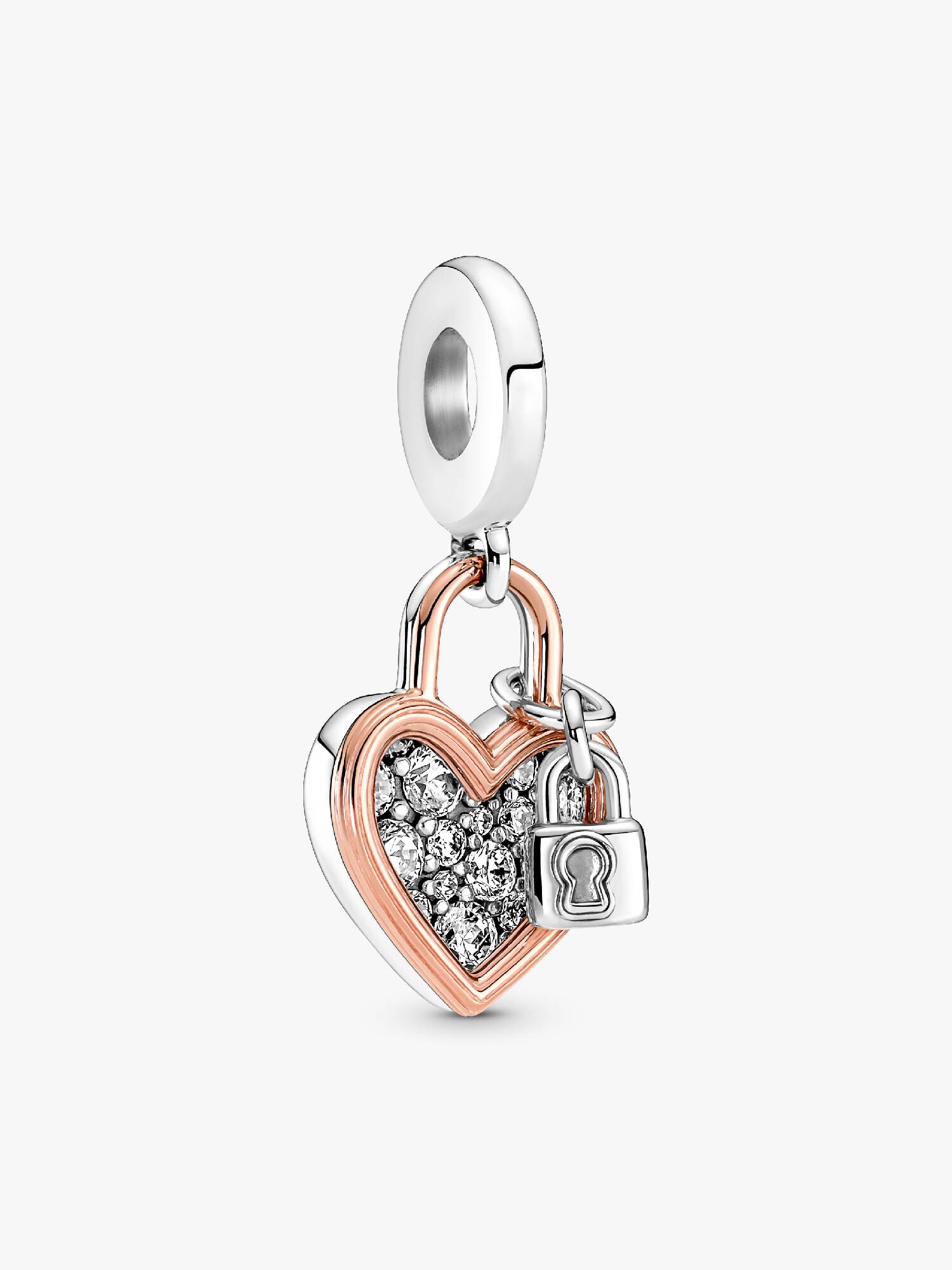 Herzschloss Doppelter Charm-Anhänger