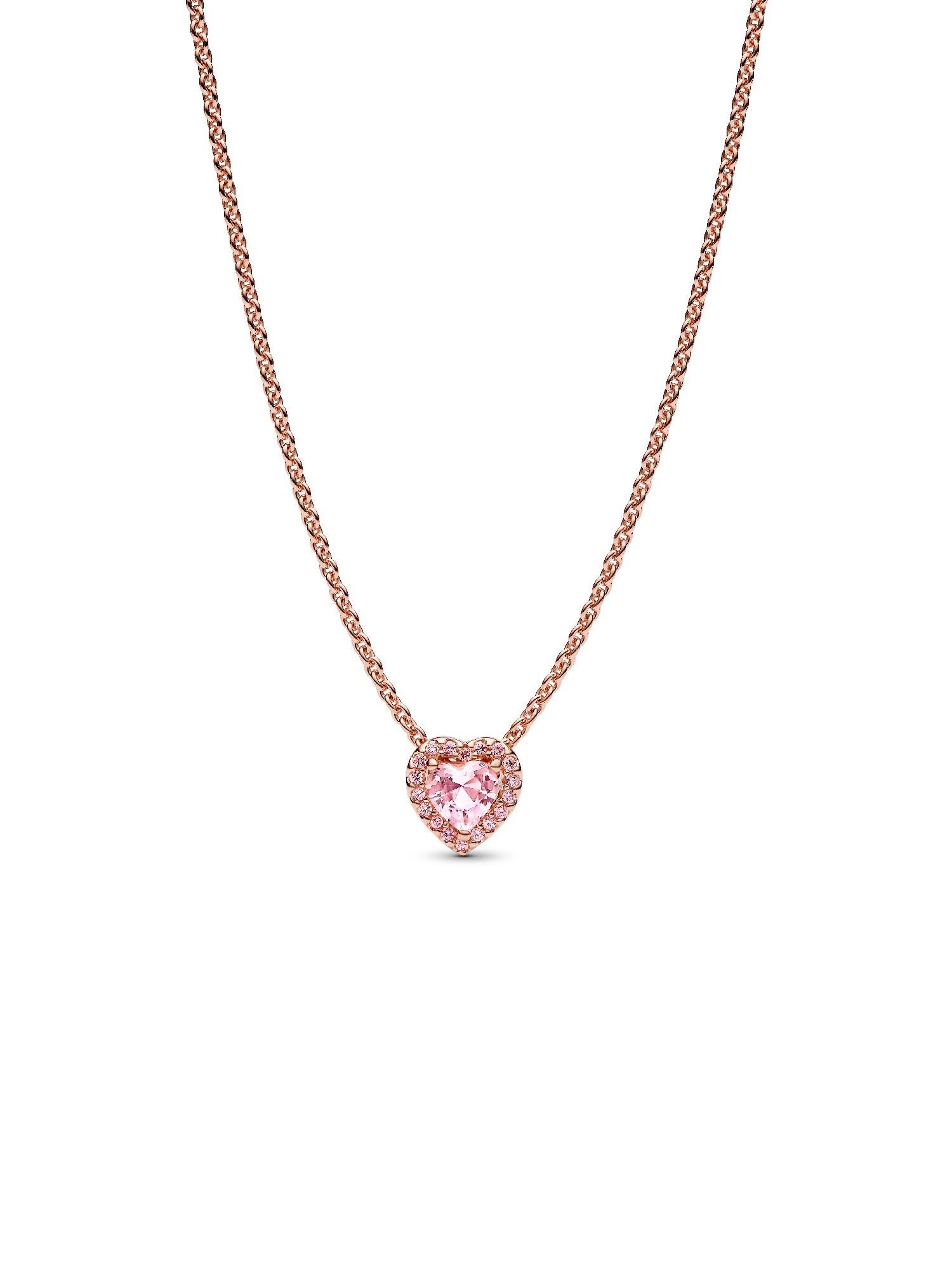 Rosafarbenes Herz Collier