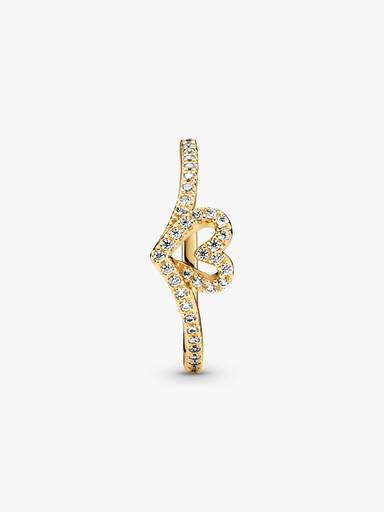 Pandora Timeless Wishbone Funkelndes Herz Ring