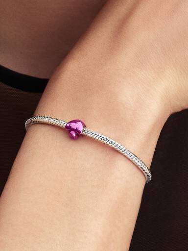 Rosafarbenes Pilz Mini-Charm