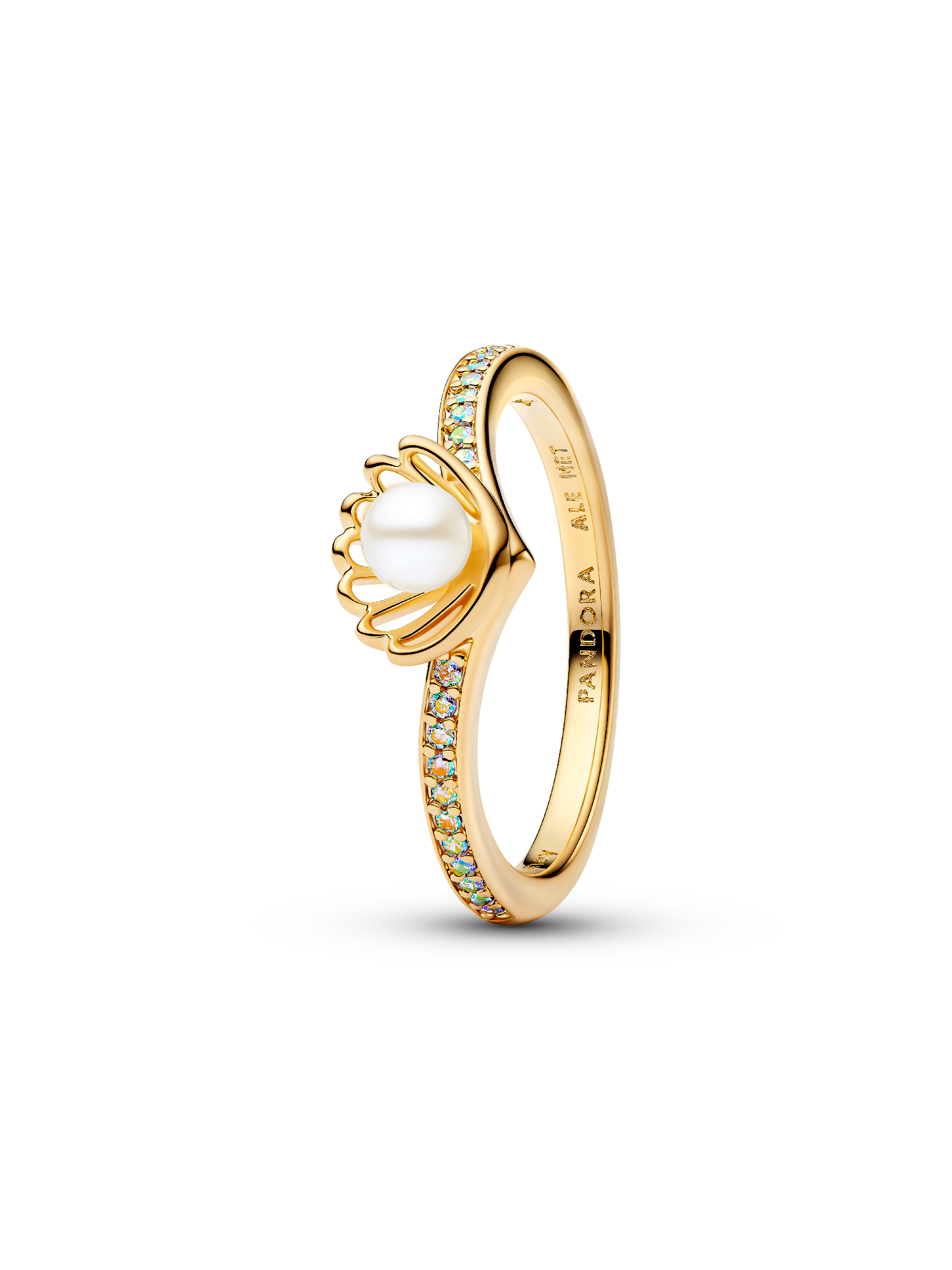 Disney Prinzessin Arielle Muschel Behandelte Süßwasserzuchtperle Ring