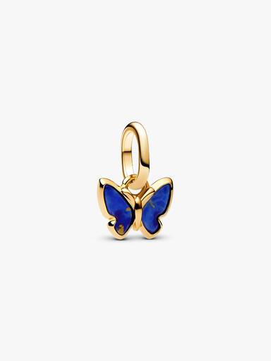 Blauer Schmetterling Mini-Charm-Anhänger