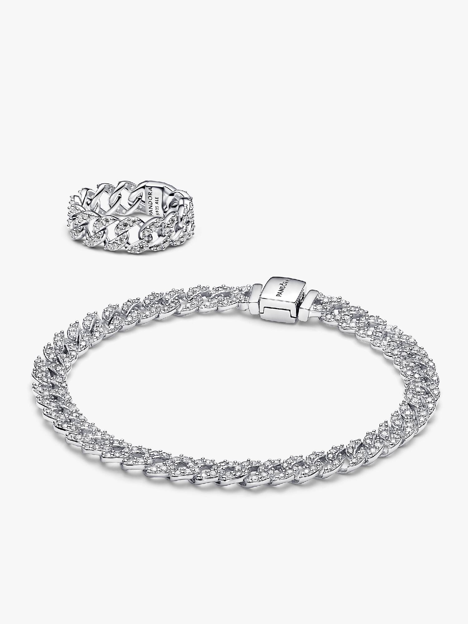 Timeless Pave Cuban Schmuck Set