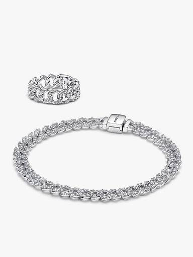 Timeless Pave Cuban Schmuck Set