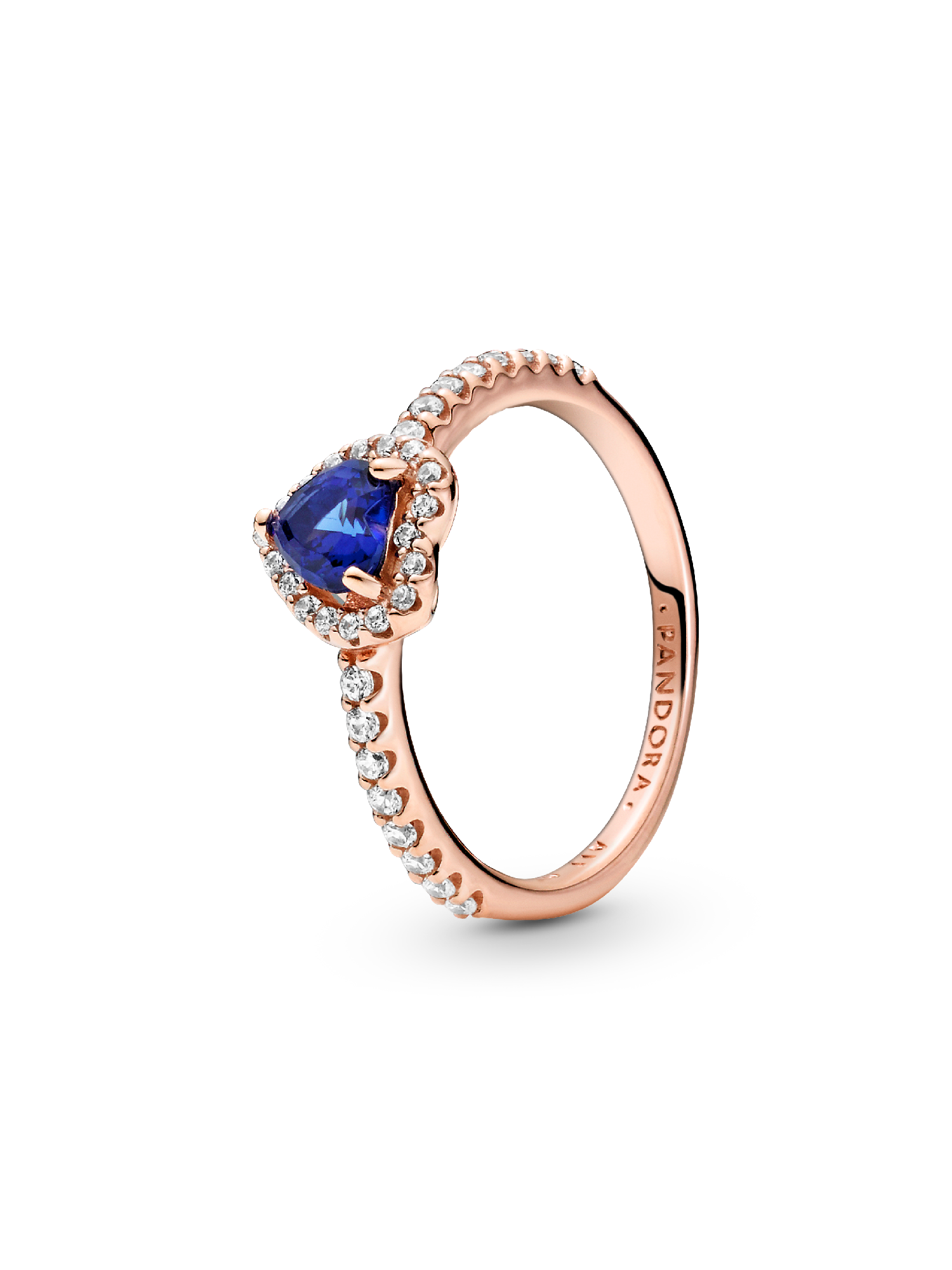 Funkelndes blaues Erhabenes Herz Ring