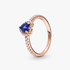 Funkelndes blaues Erhabenes Herz Ring Funkelndes blaues Erhabenes Herz Ring