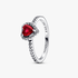 Ausgeprägtes Rotes Herz Ring Ausgeprägtes Rotes Herz Ring