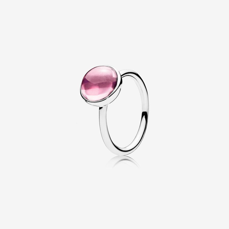 Malerisches Tröpfchen Ring rosa