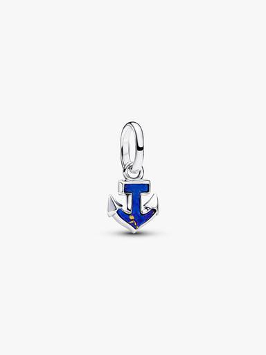 Blauer Anker Mini-Charm-Anhänger