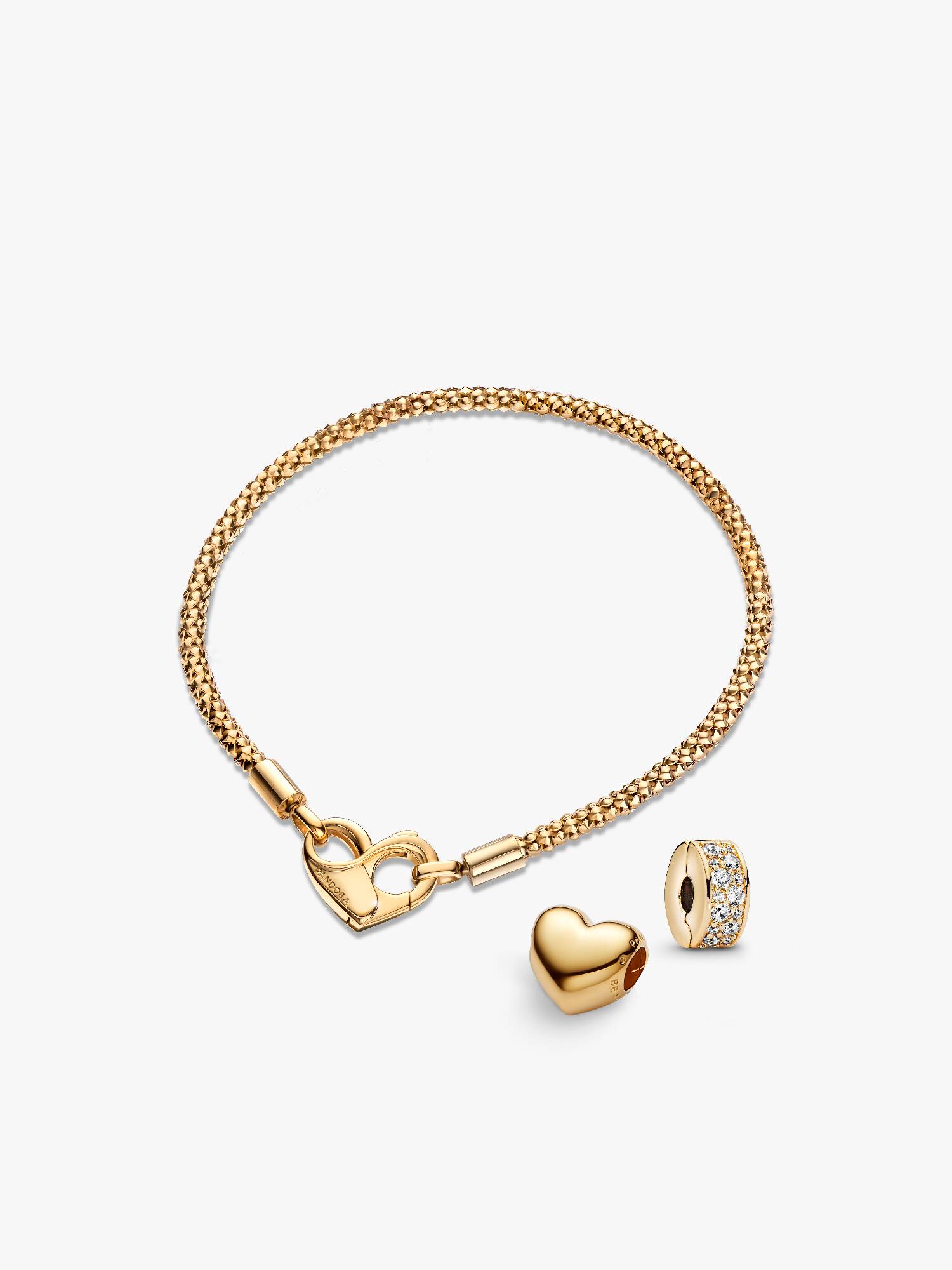 Vergoldetes Herz Armbandset
