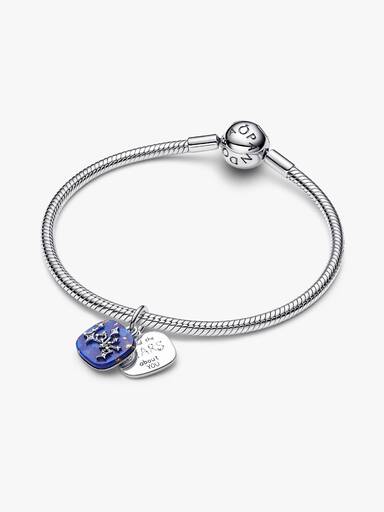 Himmelblaues Liebe-Sternbild Doppelter Charm-Anhänger